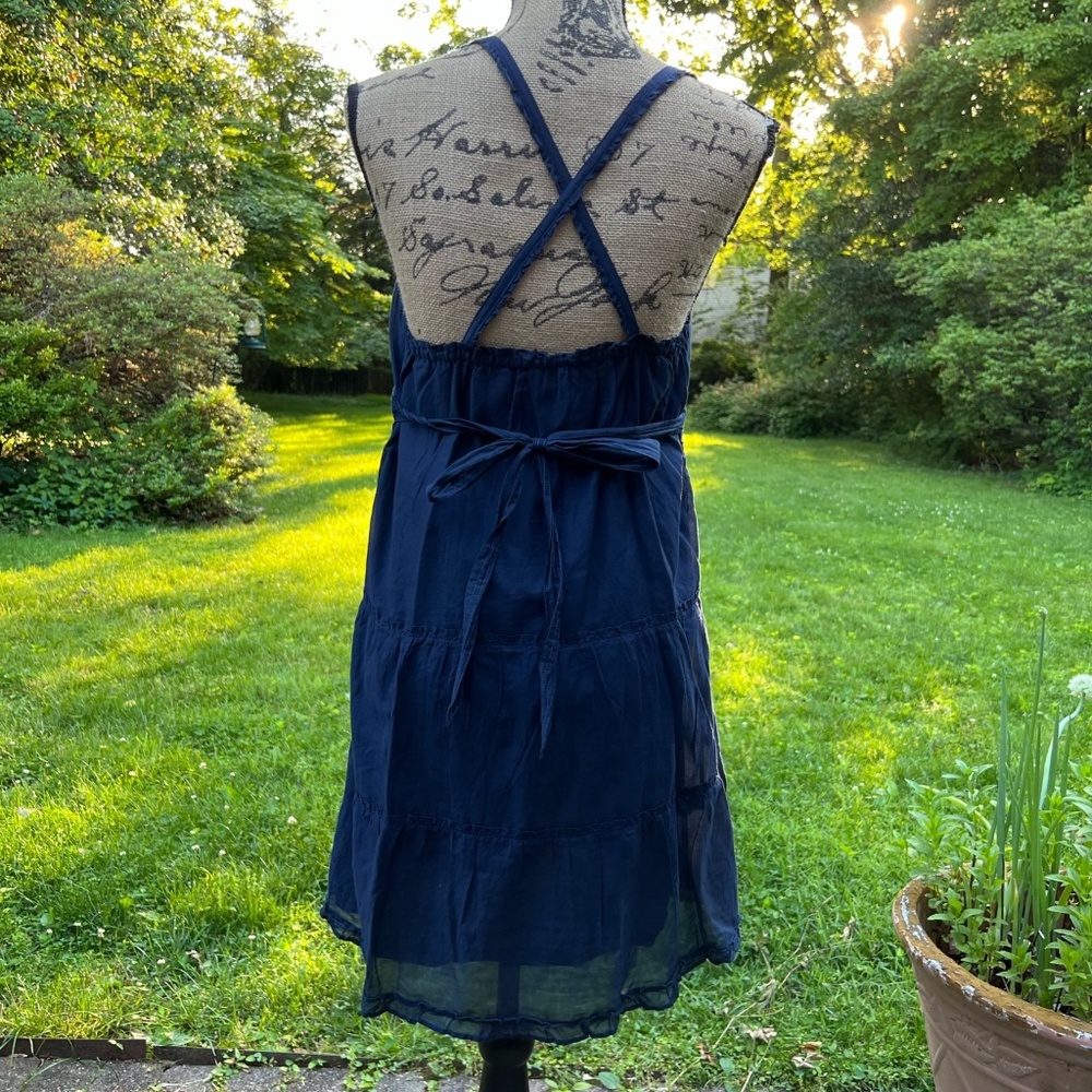 Hollister Gorgeous Silk Cotton Mix Casual Lined Dress size Large - Picture 5 of 14